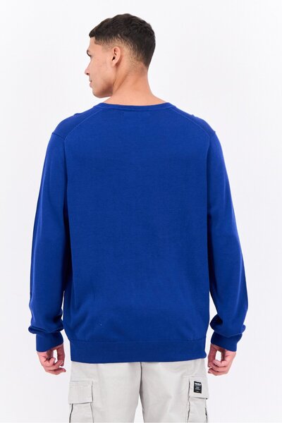 Perry Ellis Men V-Neck Long Sleeves Solid Sweater, Charcoal