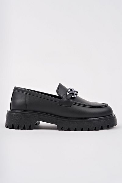 MUGGO DAİLY Mocasin de zi cu zi cu cataramă cu talpă groasă Pantofi de damă