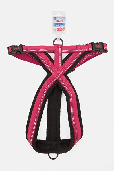 Halti Fleece-Lined Reflective Adjustable Harness, Red