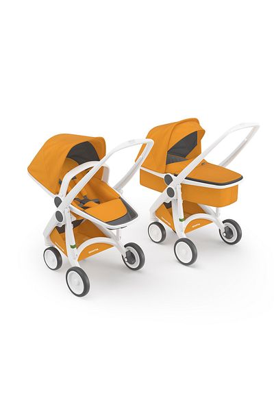 Greentom 2 In 1 Stroller, , 100% Ecological, White Sunflower