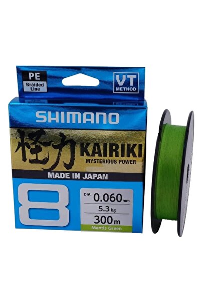 Shimano İp Misine Kairiki Mantis Green (Yeşil) 0,06Mm 300Mt 8Kat