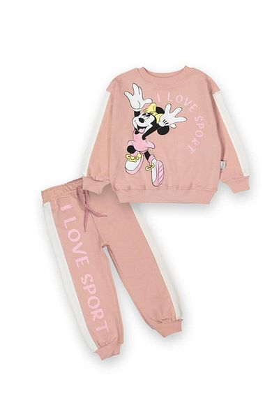 baby flamindo Baby Flamindo 2 Thread I Love Sport Printed Girl's Tracksuit