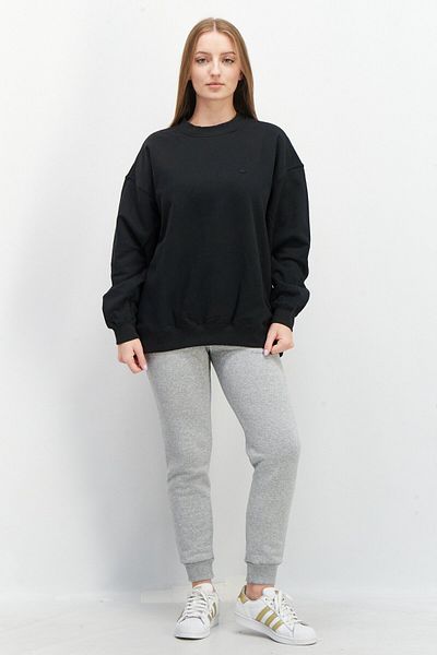 adidas Women Sportswear Fit Embroidered Logo Sweatshirt, Black