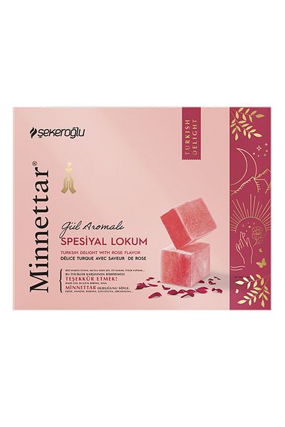 Şekeroğlu Grateful Special Turkish Delight - Rose Flavored, 300 Gr
