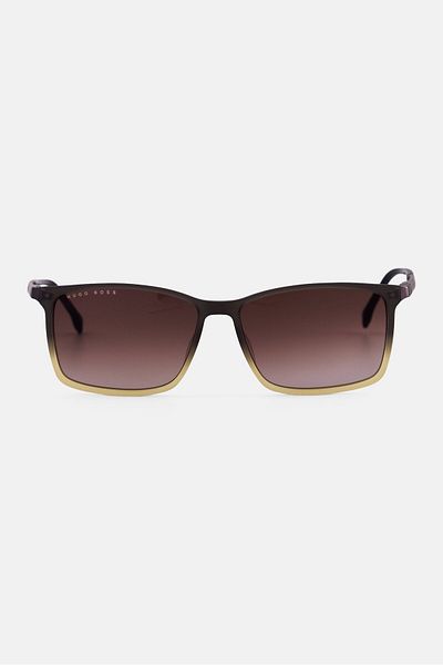 Hugo Boss نظارة شمسية BOSS 1251/IT/S مستطيلة للرجال، بني