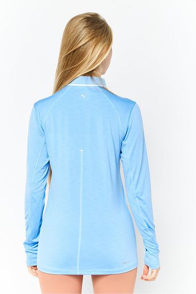 Puma Women Sportswear Fit Long Sleeve Training Polo Shirt, Blue