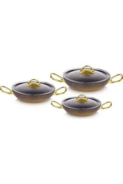 COCİNERO 6 Piece Granite Pan Set 3032 (18-20-22) Gold