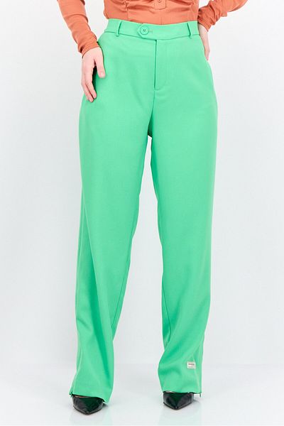 The Giving Movement Women Regular Fit Brand Logo Dress Pants, Lime Green