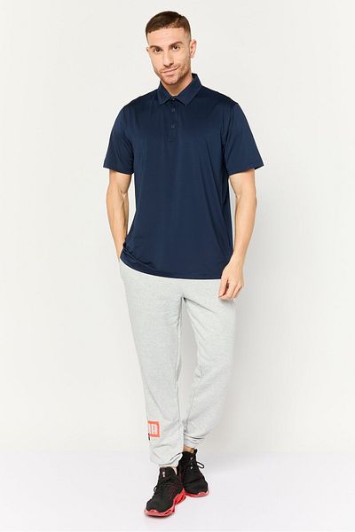 Puma Men Sportwear Fit Brand Logo Short Sleeve Polo, Navy