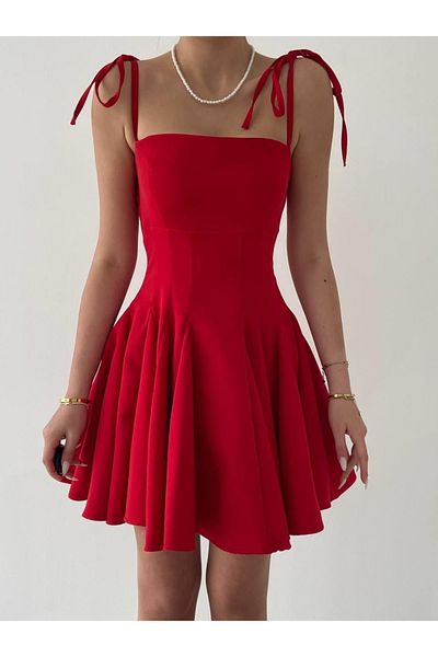 BZ Boutique Silky Clara Strap Mini Dress