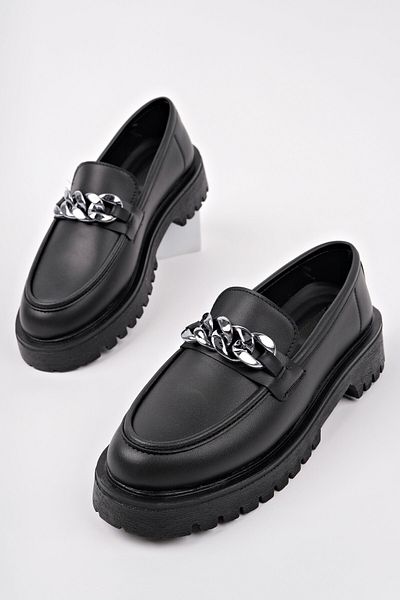 MUGGO DAİLY Mocasin de zi cu zi cu cataramă cu talpă groasă Pantofi de damă