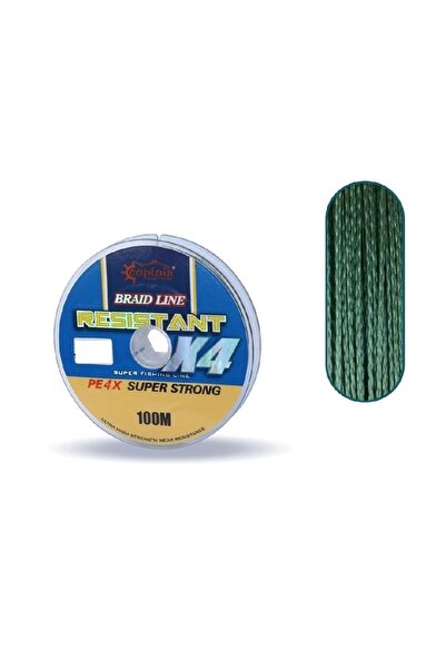 CAPTAIN Resistant Pe 4 Ply Fishing Line 100Mt Green 0.14 mm