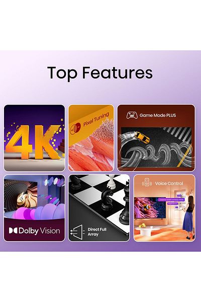 Hisense تلفزيون ذكي 50 بوصة 4K QLED UHD LCD Dolby Vision، معزز الألوان، نظام تشغيل VIDAA U5، Netflix، Disney + WiFi