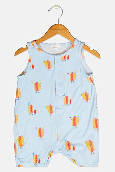 Angel Dear Toddlers Unisex Allover Print Rompers, Blue