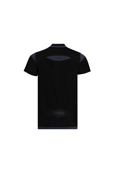 UMBRO Black Men's Polo Neck T-Shirt Sport Cut Tf-0268 Umbro Diamond Camp Polo T-Shirt Black
