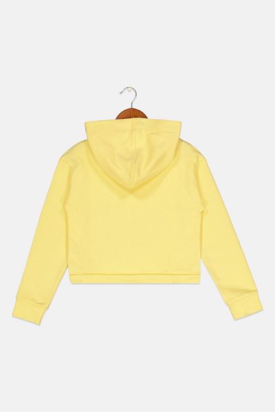 Diadora Kids Girl Graphic Print Hoodie, Yellow