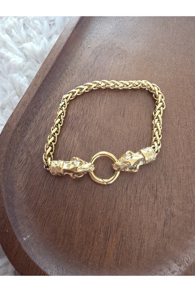 TERS ÖRGÜ MODEL ERKEK BİLEKLİK GOLD