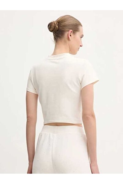 Guess Jeans Dámské bílé colette crop tričko Guess jeans