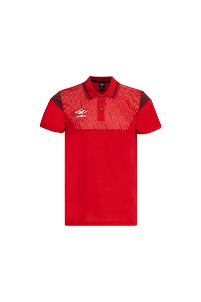 UMBRO تي شيرت رجالي أحمر بياقة بولو وقصة رياضية Umbro Diamond Camp Red TF-0268