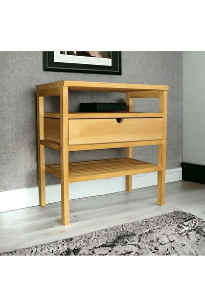 ka tasarım RustyTrail Collection Doğal Ahşap Çekmeceli Komodin 1. sınıf Masif...