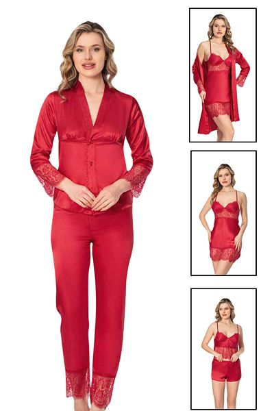 PRENDRE Women's 6-Piece Pajamas Bridal Dowry Set Cyo. Sy.4.S370.Yp.1
