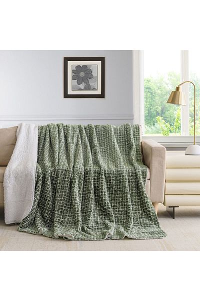 Mezoe Printed Brushed Mink Sherpa Blanket King
