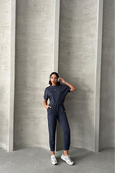 Neşeli Butik γυναικείο σετ αθλητικής φόρμας από πλισέ modal ύφασμα NBG074