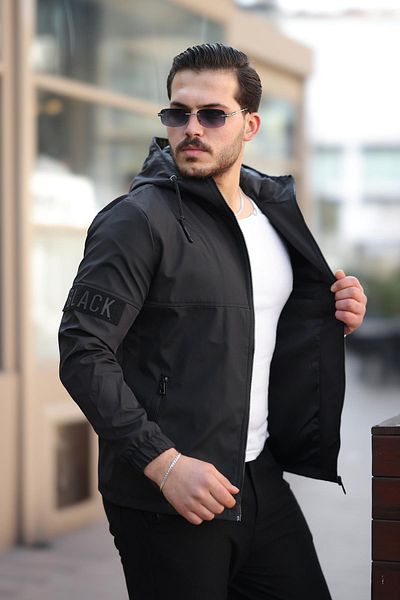 ByTrend Μαύρο ένθετο εποχιακό παλτό με κουκούλα PLDP 2907_60021-1
