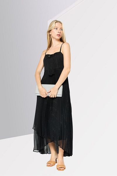 Dkny فستان ميدي نسائي، أسود