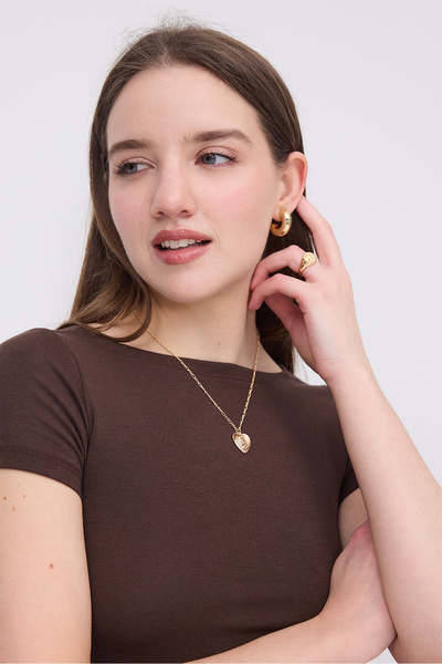 Addax Μπλουζάκι Modal με κοντό μανίκι P4298