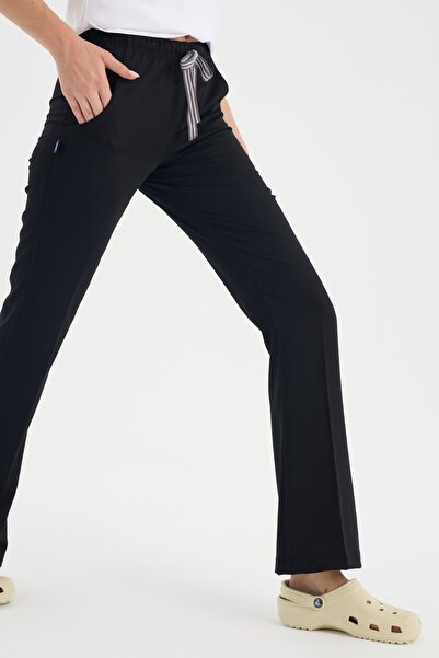 uçak iş giyim SİYAH LİKRALI PREMIUM PANTOLON ISPANYOL - KADIN