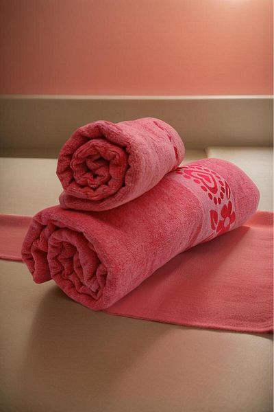 BEYAZTOPTAN Quality 100% Cotton 100×150 - 45×85 cm Bath and Hand Face Towel Set