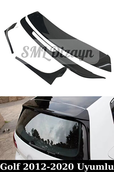 SML Dizayn Volkswagen Golf 7-7.5 Bagaj Üstü Gti Spoiler Spoyler 4 Parça 2012-...
