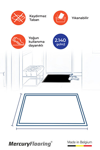 Zemincim Starlight 10 Yeşil Kapı Önü Nem Ve Toz Alıcı Paspas