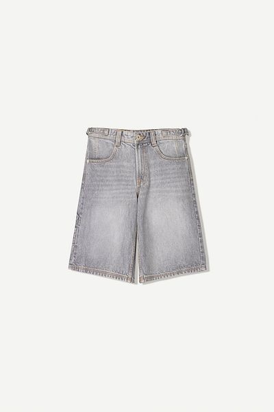 Bershka Balloon fit denim Bermuda shorts