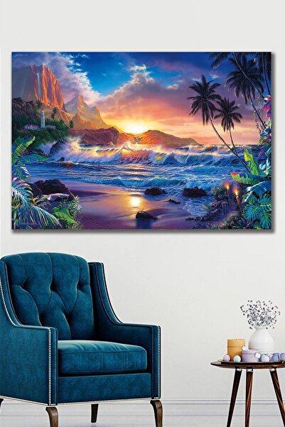 Hediyeler Kapında 100x140 Tropical Kanvas Duvar Tablo