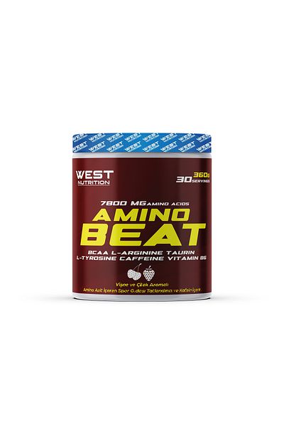 West Nutrition Amino Beat Bcaa L-Arginine Caffeine Tyrosine 30 Servies 360 Gr Cherry & Strawberry Flavor