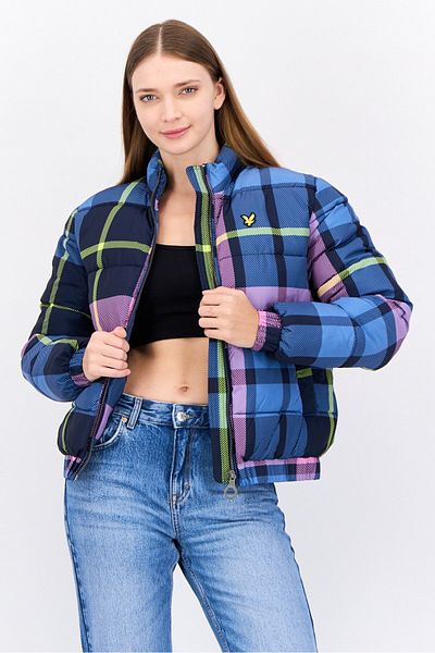 Lyle & Scott Women Brand Logo Puffer Jacket, Blue