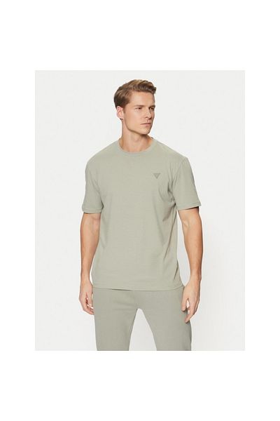 Guess Jeans Tricou verde pentru bărbați, blugi Hedley Guess