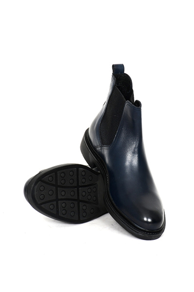 Tuna Hakiki Antik Deri Kauçuk Taban Chelsea Model Erkek Bot - Tuna 2984