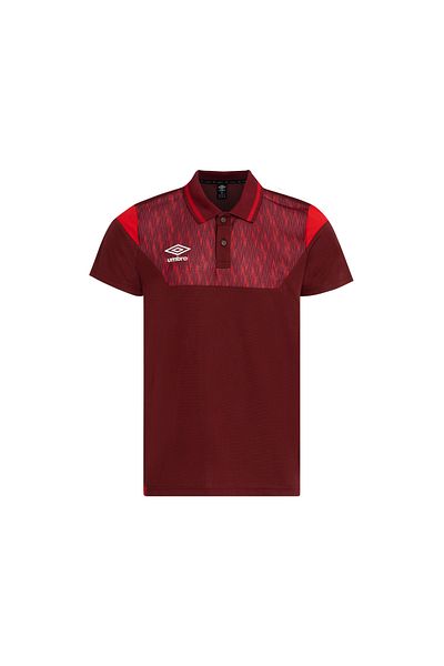 UMBRO كلاريت ريد للرجال بولو الرقبة تي شيرت الرياضة قطع TF-0268 أمبرو الماس كامب بولو تي شيرت بورجوندي