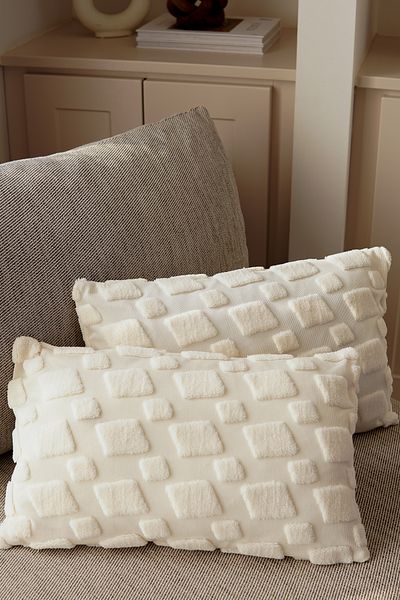 Pilloveland 50*30 см правоъгълна калъфка за възглавница с тъфтинг „Двустранна“ с бродирана значка