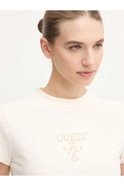 Guess Jeans Dámské bílé colette crop tričko Guess jeans