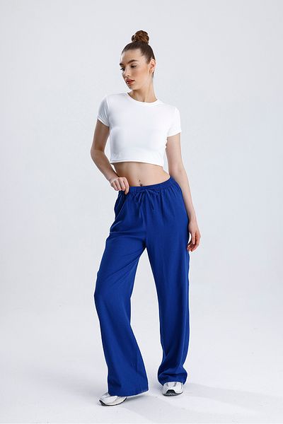 FV Pantaloni largi de in pentru femei
