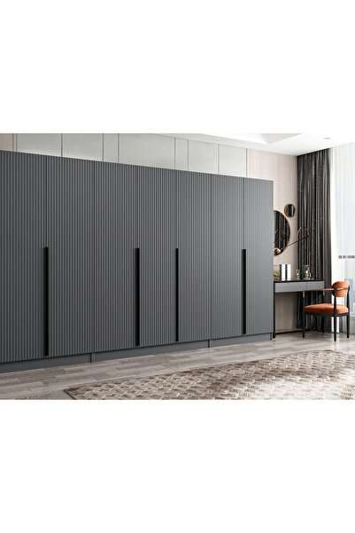 Minar Kale Plus190 7 Mebran Kapaklı 2Ç Dolap Antrasit Mebran