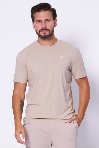 Guess Jeans Ανδρικό μπεζ μπλουζάκι τζιν Hedley Guess