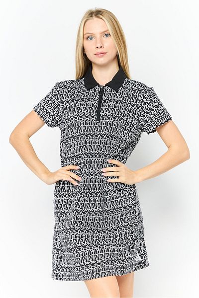 adidas Women Sportswear Fit Short Sleeves Outdoor Dress, Black