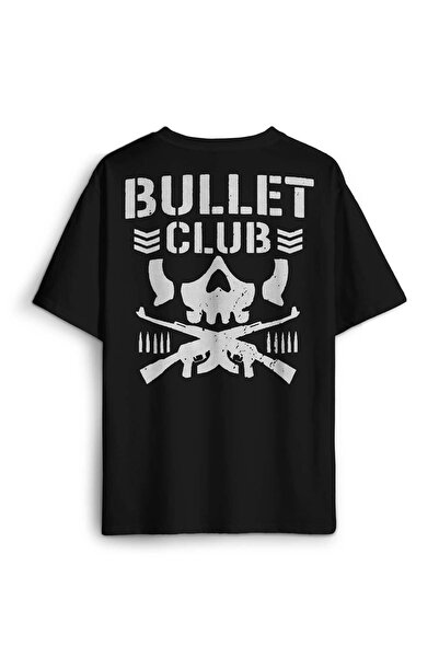Kendim Seçtim Tricou supradimensionat Bullet Club Gym Fight Wwe Wrestling Sport Tricou negru unisex imprimat