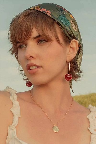 Takı Dükkanı 3D Real Look Large Size Cherry Earrings Pair - bck40