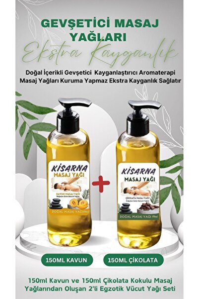Kisarna Cinsel Zevk İçin Kayganlaştırıcı Kavun Ve Çikolatalı Masaj Yağı